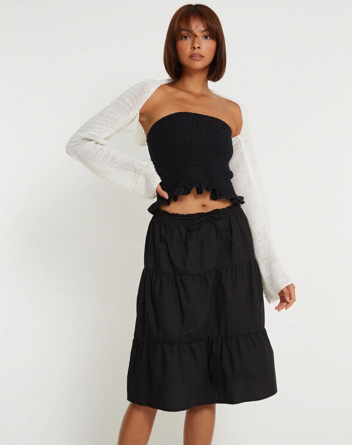 Kiyo Bandeau Top In Black 1