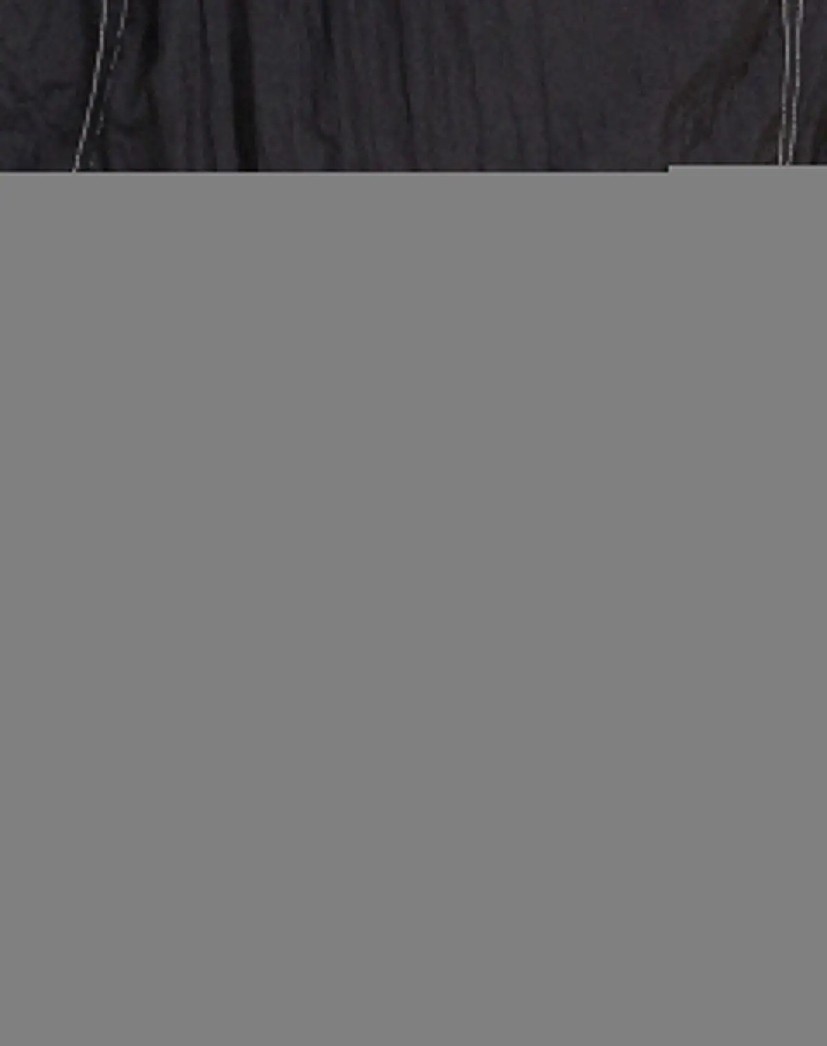 Masao Maxi Skirt In Parachute Black With White Stitch 6
