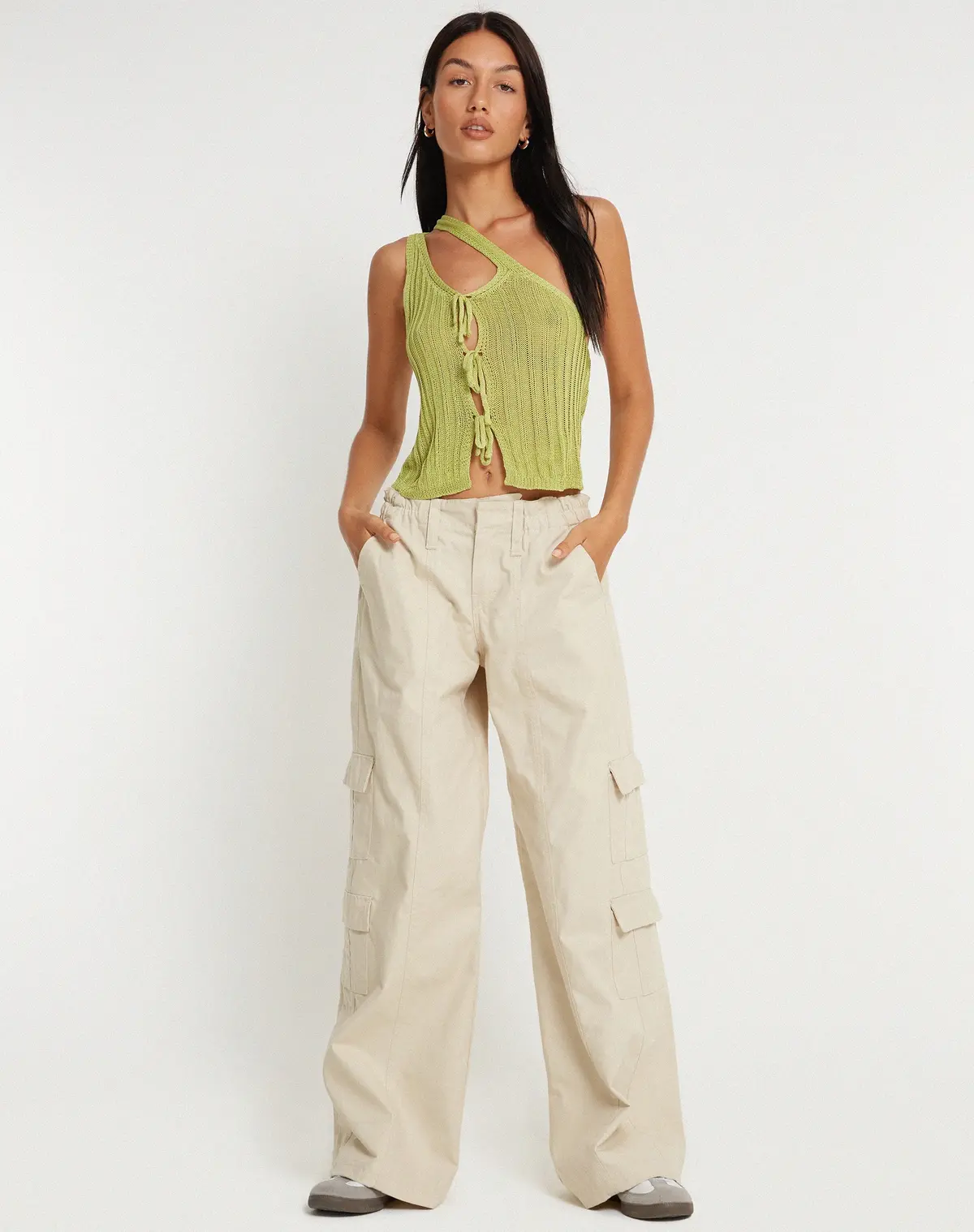 Tapa Cutout Top In Lime 3
