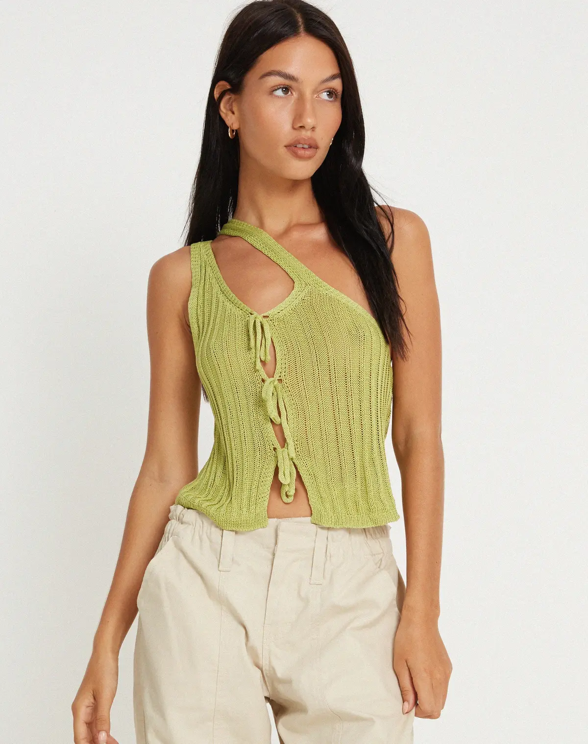 Tapa Cutout Top In Lime 1