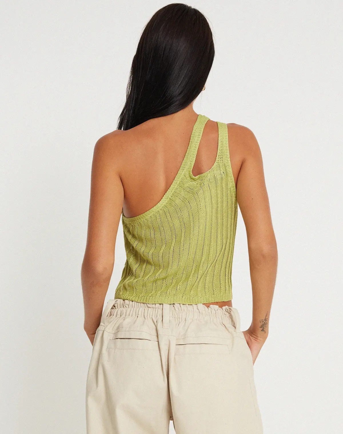 Tapa Cutout Top In Lime 2