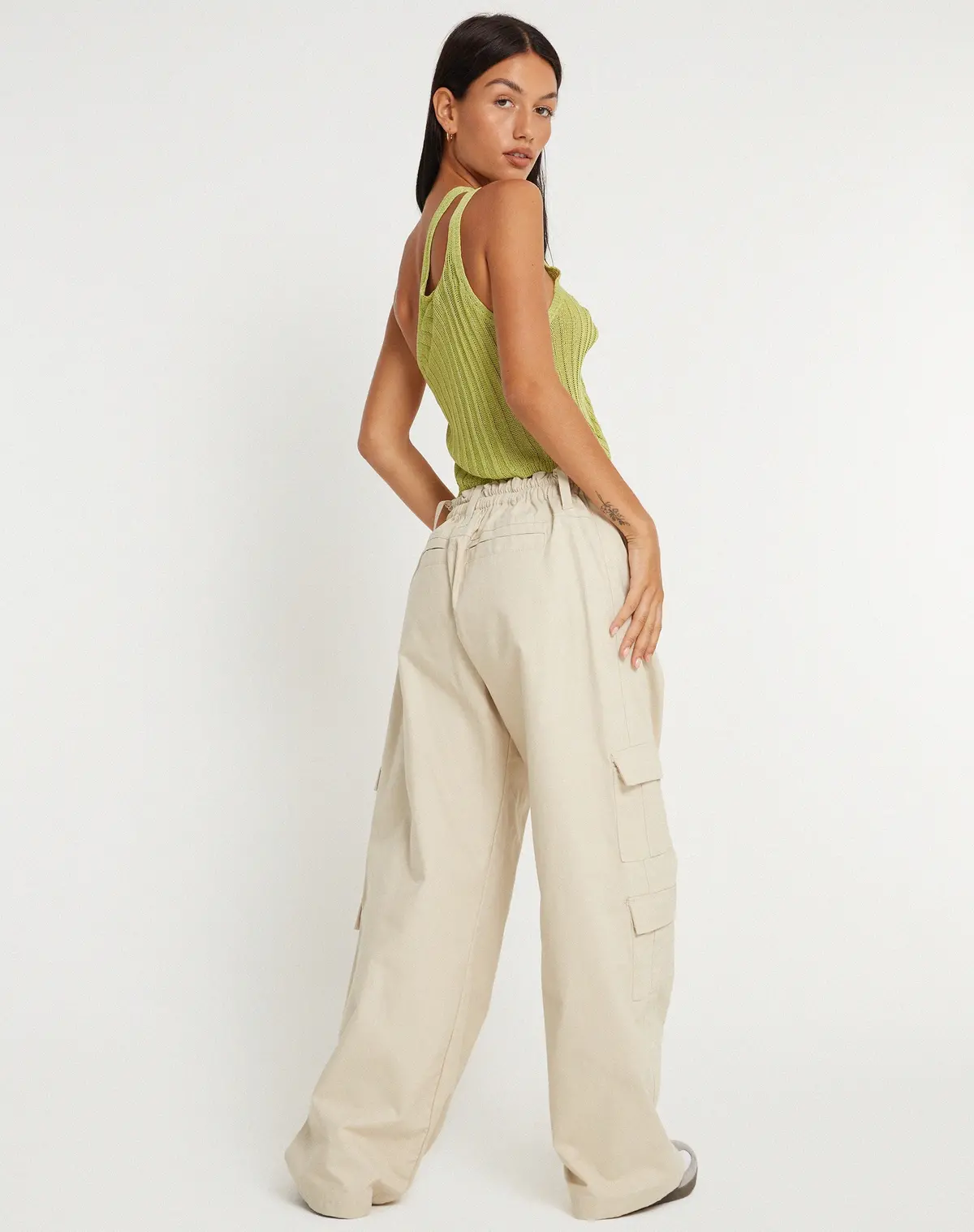 Tapa Cutout Top In Lime 4