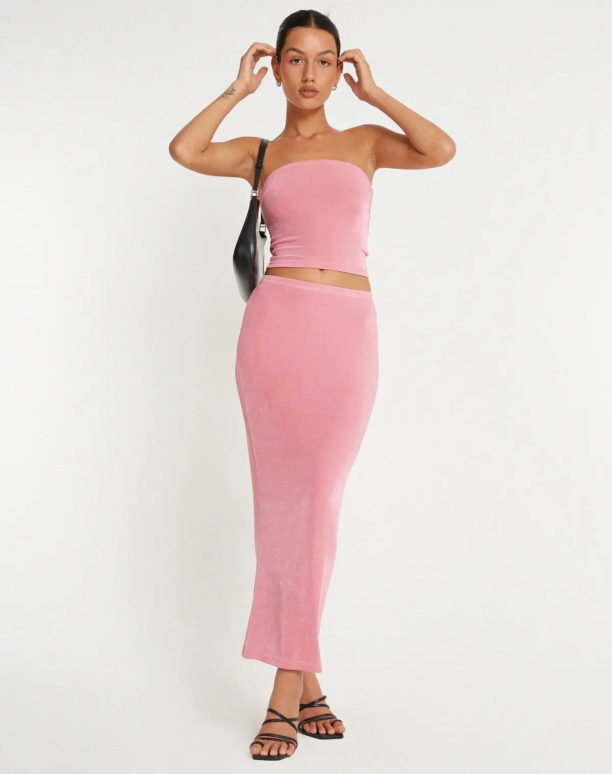 Tiska Bandeau Top In Pink 4