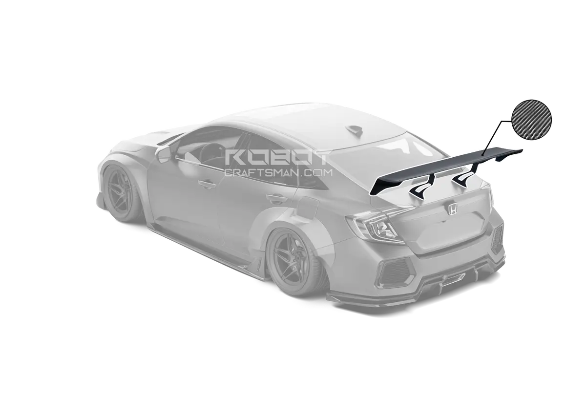 Robot Carbon Fiber Rear Spoiler Wing For Honda Civic 10Th Gen Sedan 2