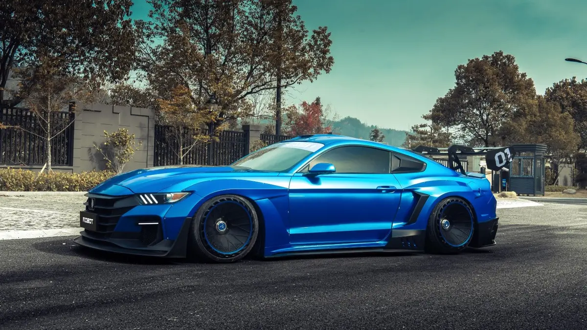 Robot " Dawn & Dusk " Widebody Fender Flares Wheel Arches And Side Skirts For Mustang S550 S550.1 S550.2 2015-2022 4