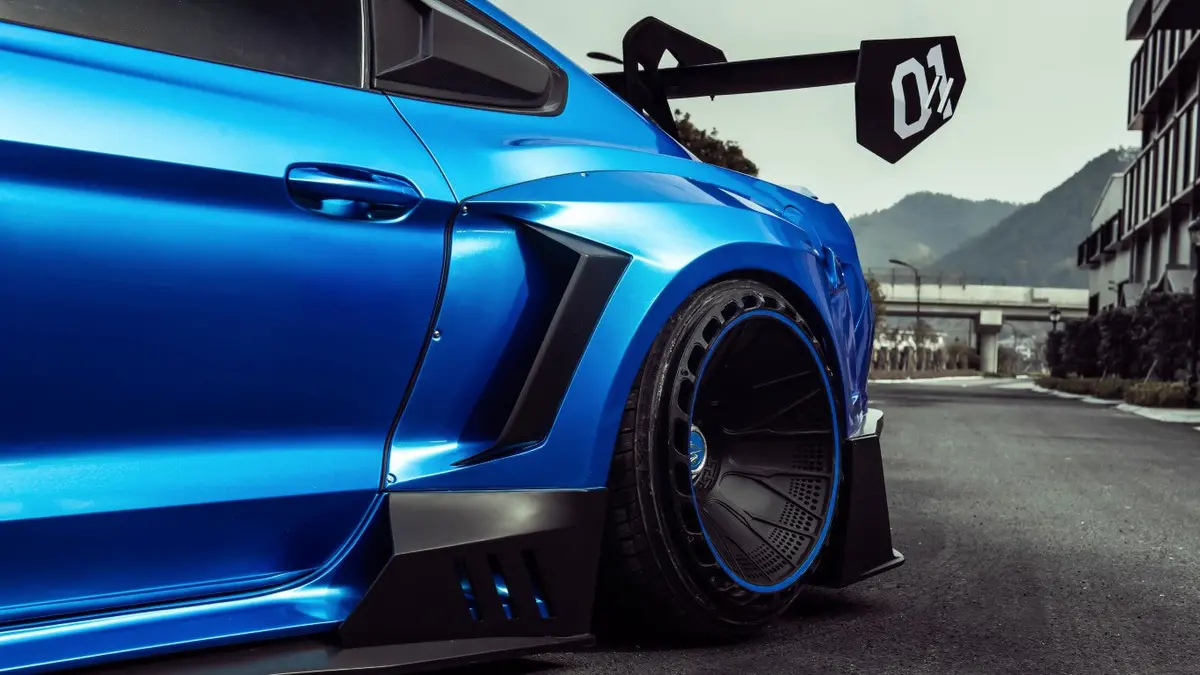 Robot " Dawn & Dusk " Widebody Fender Flares Wheel Arches And Side Skirts For Mustang S550 S550.1 S550.2 2015-2022 3