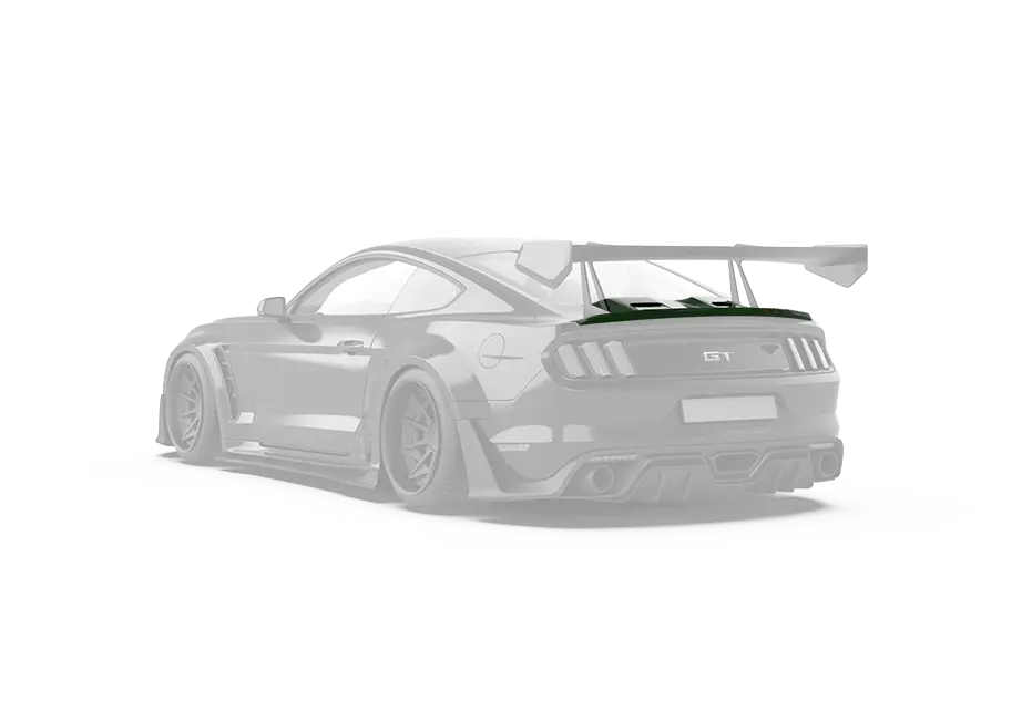 Robot "Cavalier" Ducktail Spoiler & Rear Trunk Lid Cover For Mustang S550.1 S550.2 1