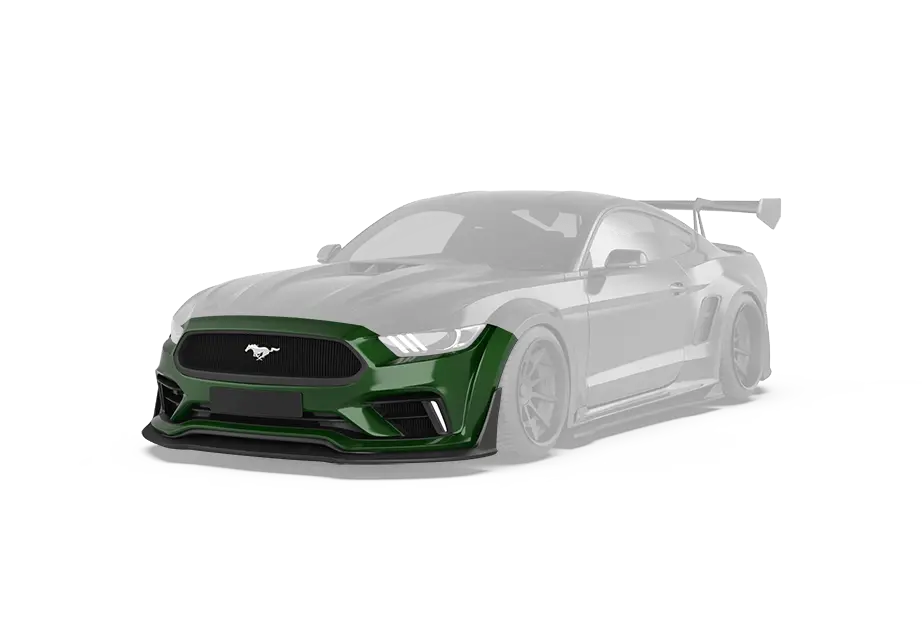 Robot  "Cavalier" Widebody Front Bumper & Lip For Mustang S550.1 2015-2017 Carbon Fiber 1