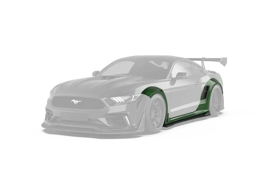 Robot  "Cavalier" Widebody Wheel Arches & Side Skirts For Mustang S550.1 2015-2017 Carbon Fiber 1