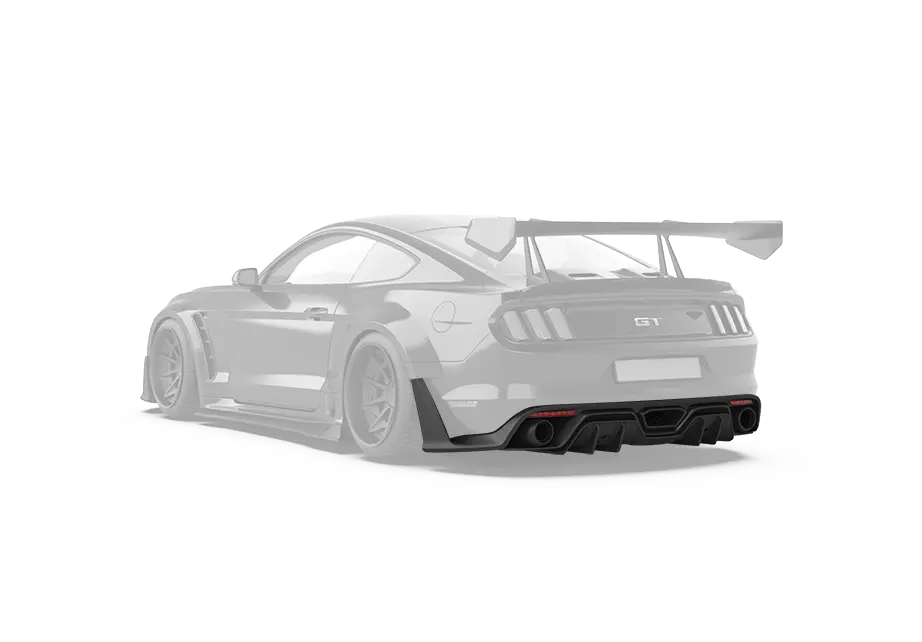 Robot "Cavalier" Rear Diffuser For Mustang S550.1 S550.2 2015-2022 Carbon Fiber 1