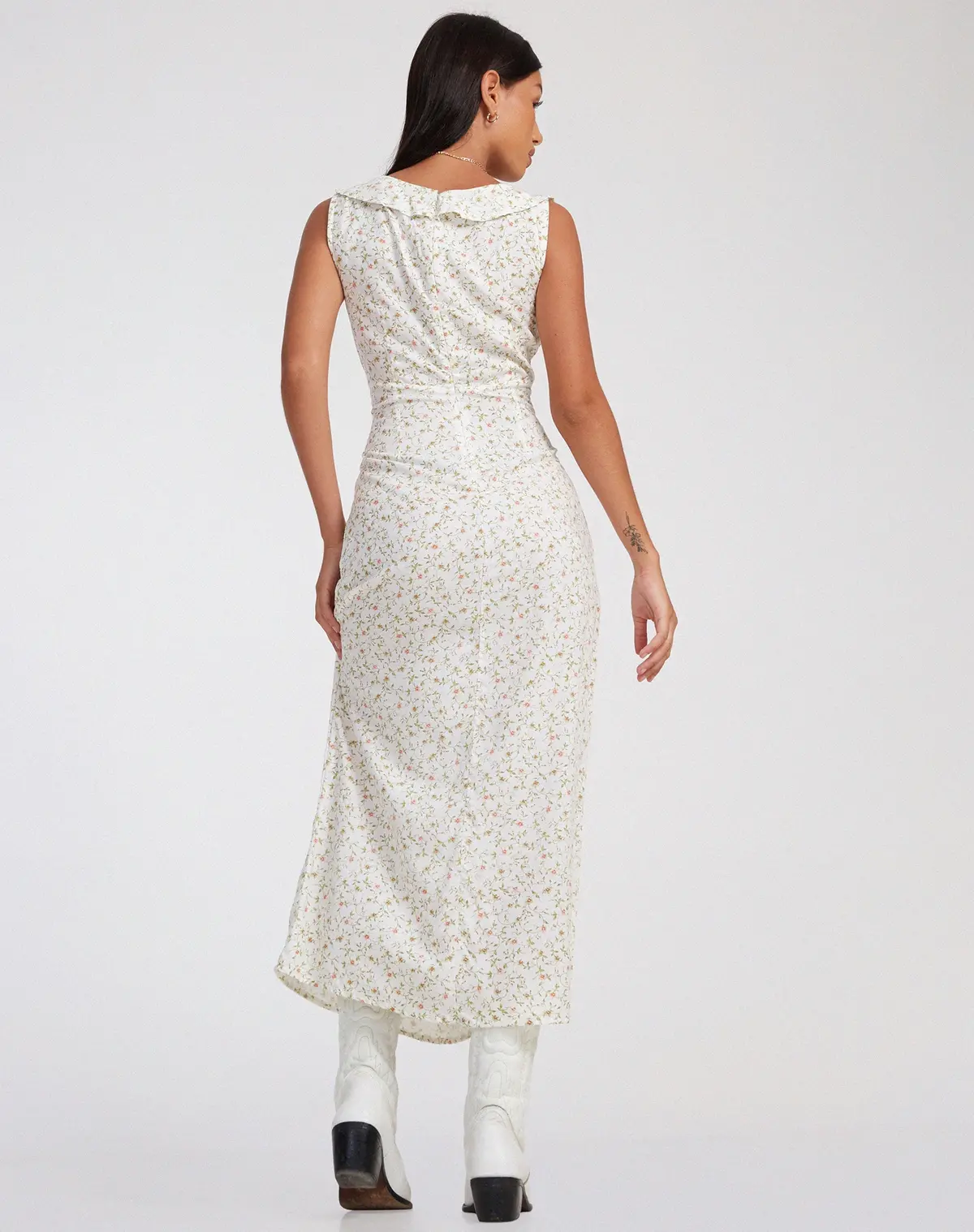 Rufiso Midi Dress In Pretty Petal Ivory 6