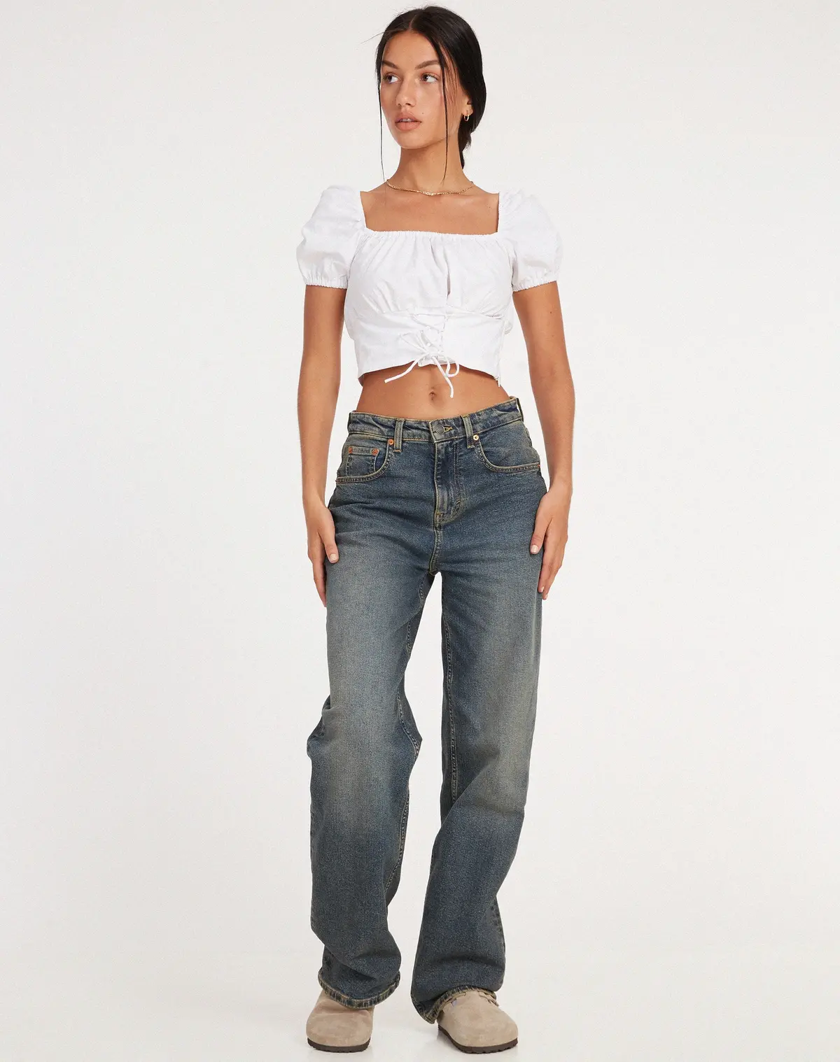 Ruiz Crop Top In White 3