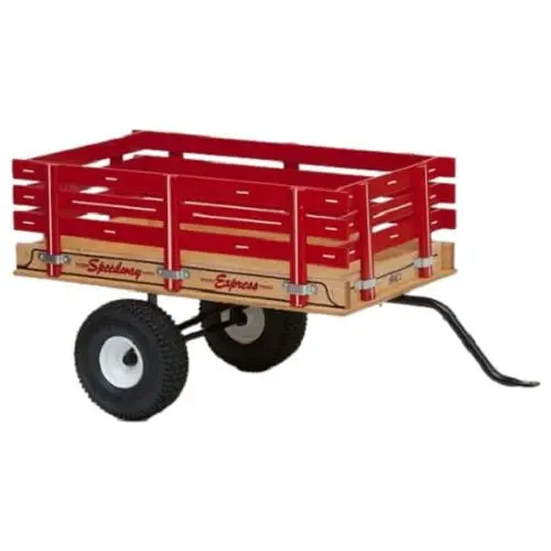 (Red) Mc2 Speedway Heavy Duty Cart Kids Tricycle Wagon 1