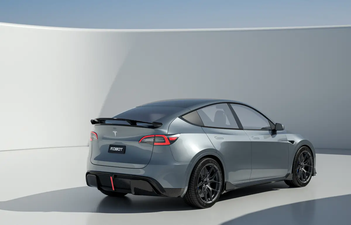 Robot "Crypton" Rear Diffuser For Tesla Model Y - Carbon Fiber Or Frp 2
