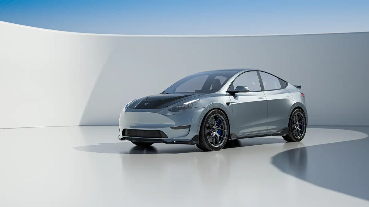 Robot "Crypton" Hood Bonnet For Tesla Model Y - Carbon Fiber Or Frp 2