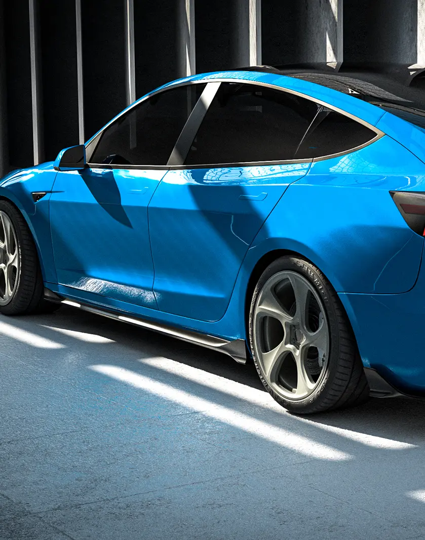 Robot "Hidrogai" Side Skirts For Tesla Model 3 2024-On 2