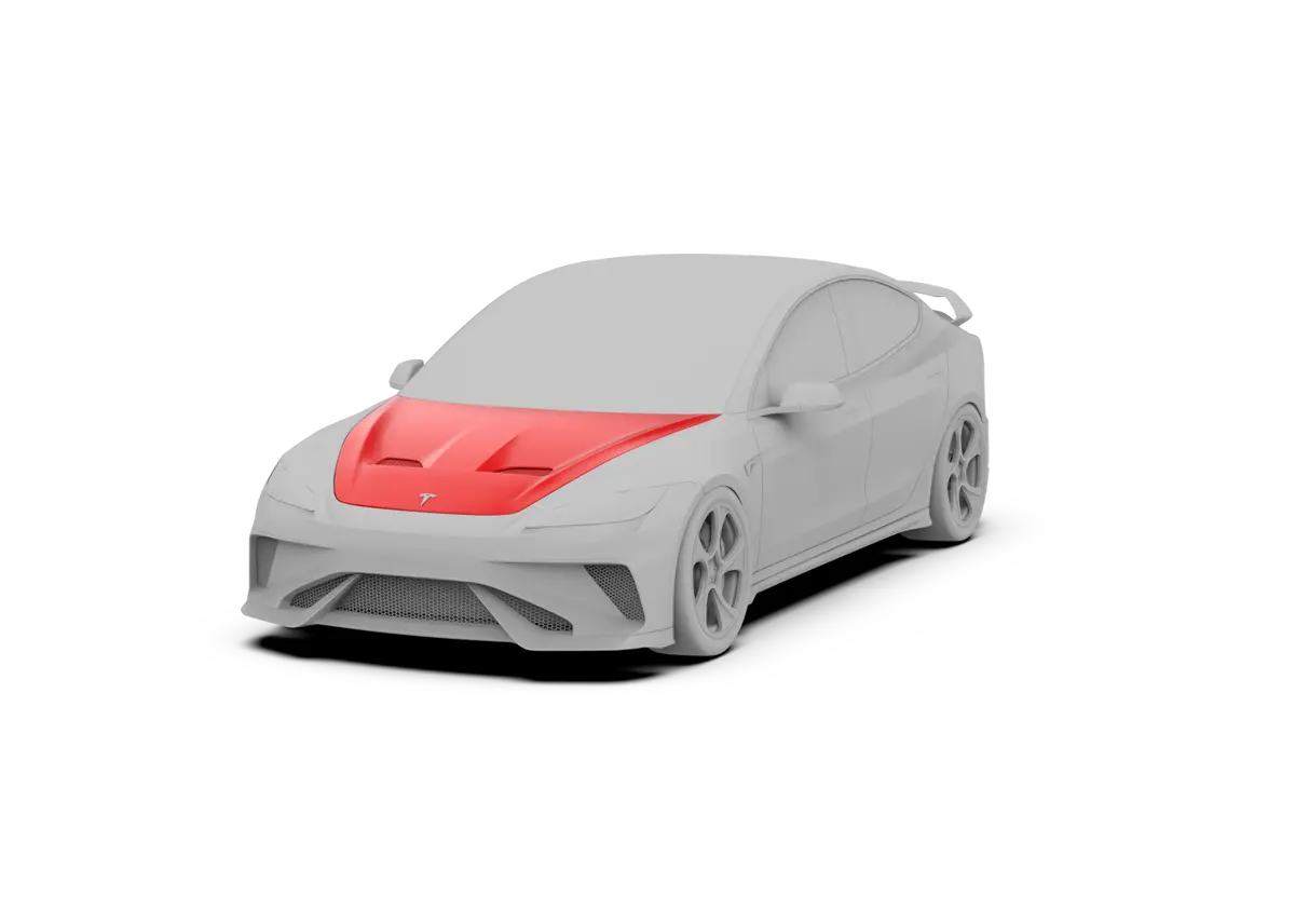 Robot Hacker Hood For Tesla Model 3 Highland 2024-On 1