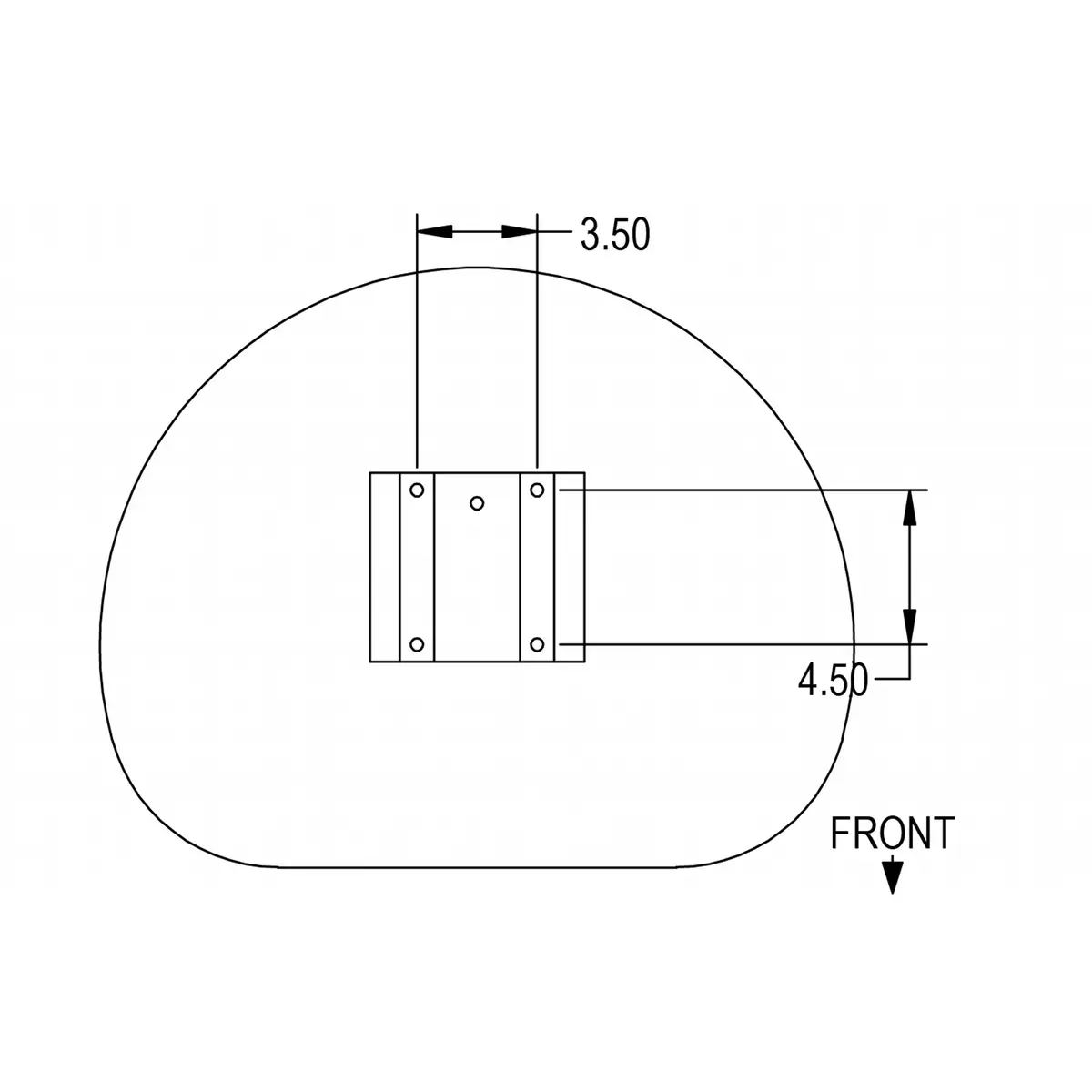Tractor Loader Steel Pan Cushion Seat (4-Bolt Mount) 3
