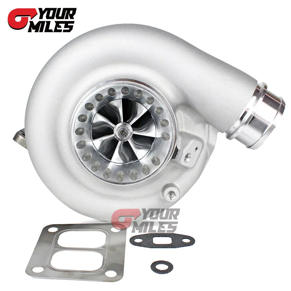 Yourmiles S300 Sx3-69 S369 Billet Wheel Journal Bearing Turbocharger T4 .91 Divided/0.86 Dv Turbine 1