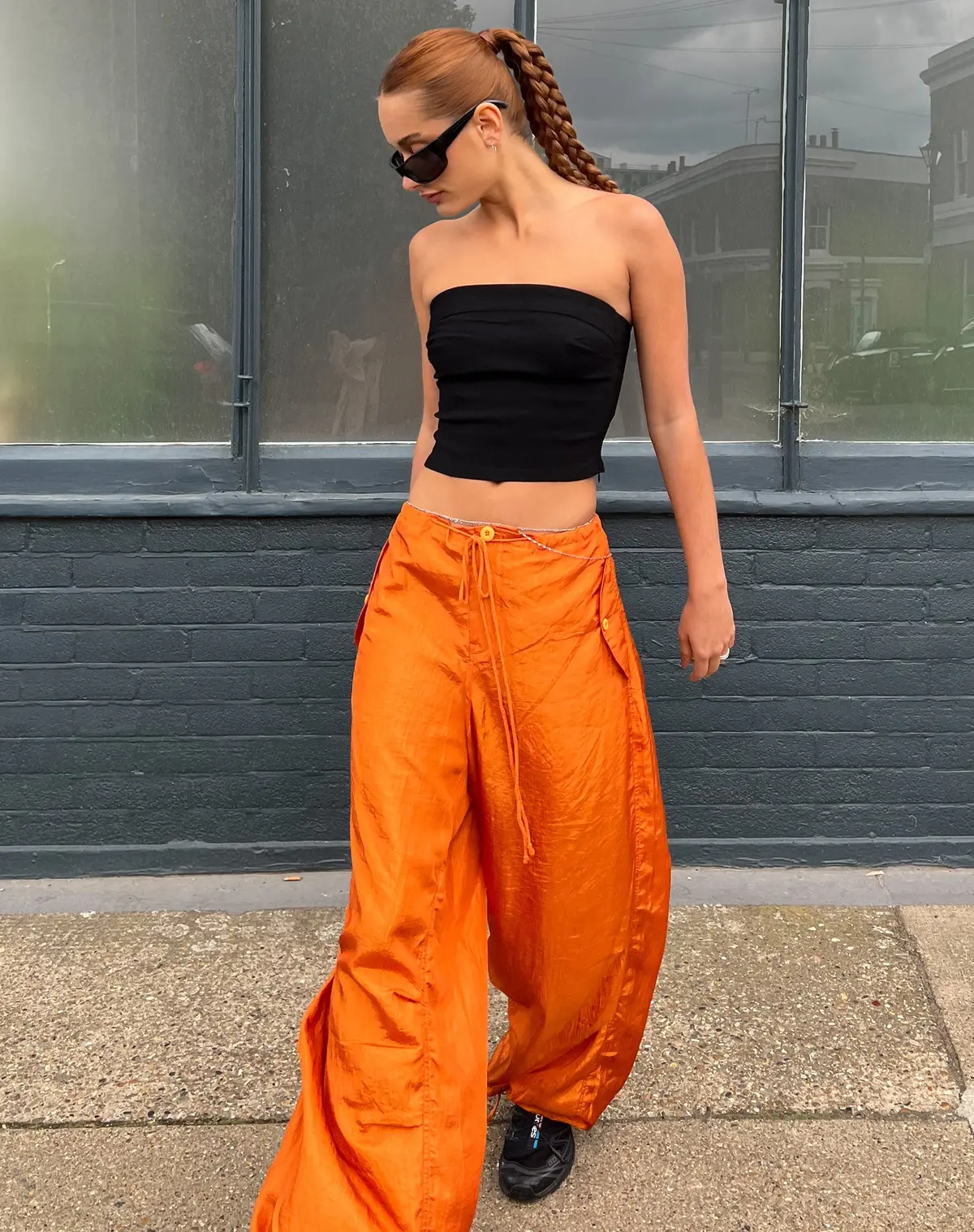 Chute Trouser In Parachute Pumpkin Orange 1