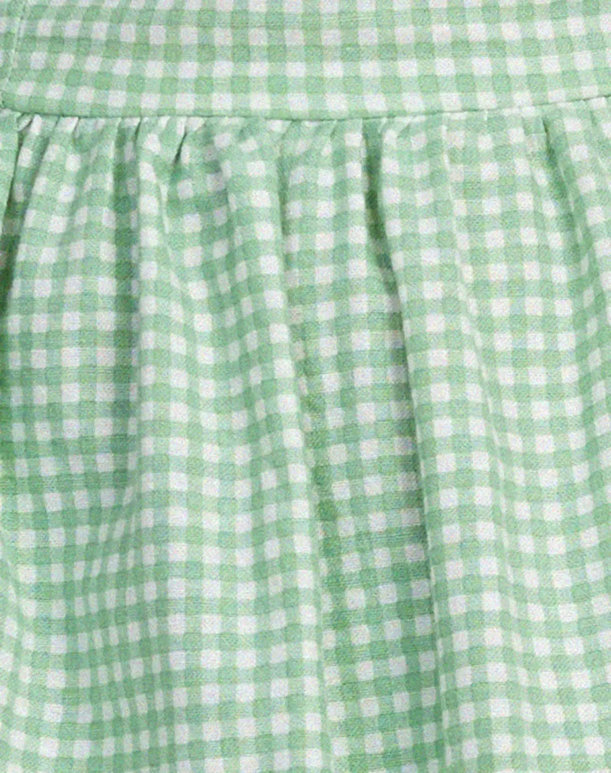 Sashio Mini Dress In Mini Gingham Green 5