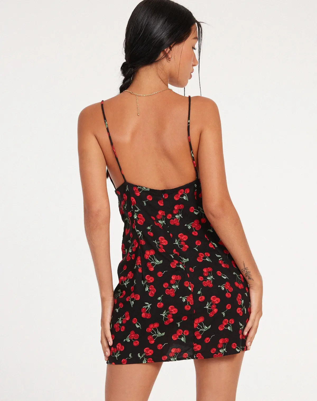 Senora Mini Dress In Cherries Black 2