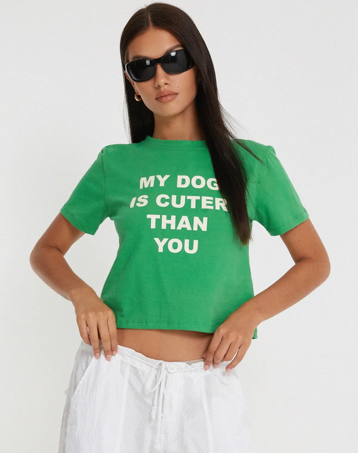 Shrunk Tee In Bush Green My Dog Is Cuter Than Yours 1