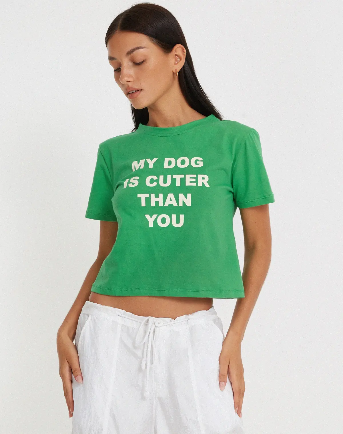 Shrunk Tee In Bush Green My Dog Is Cuter Than Yours 6