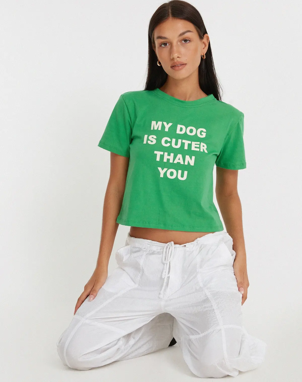 Shrunk Tee In Bush Green My Dog Is Cuter Than Yours 4