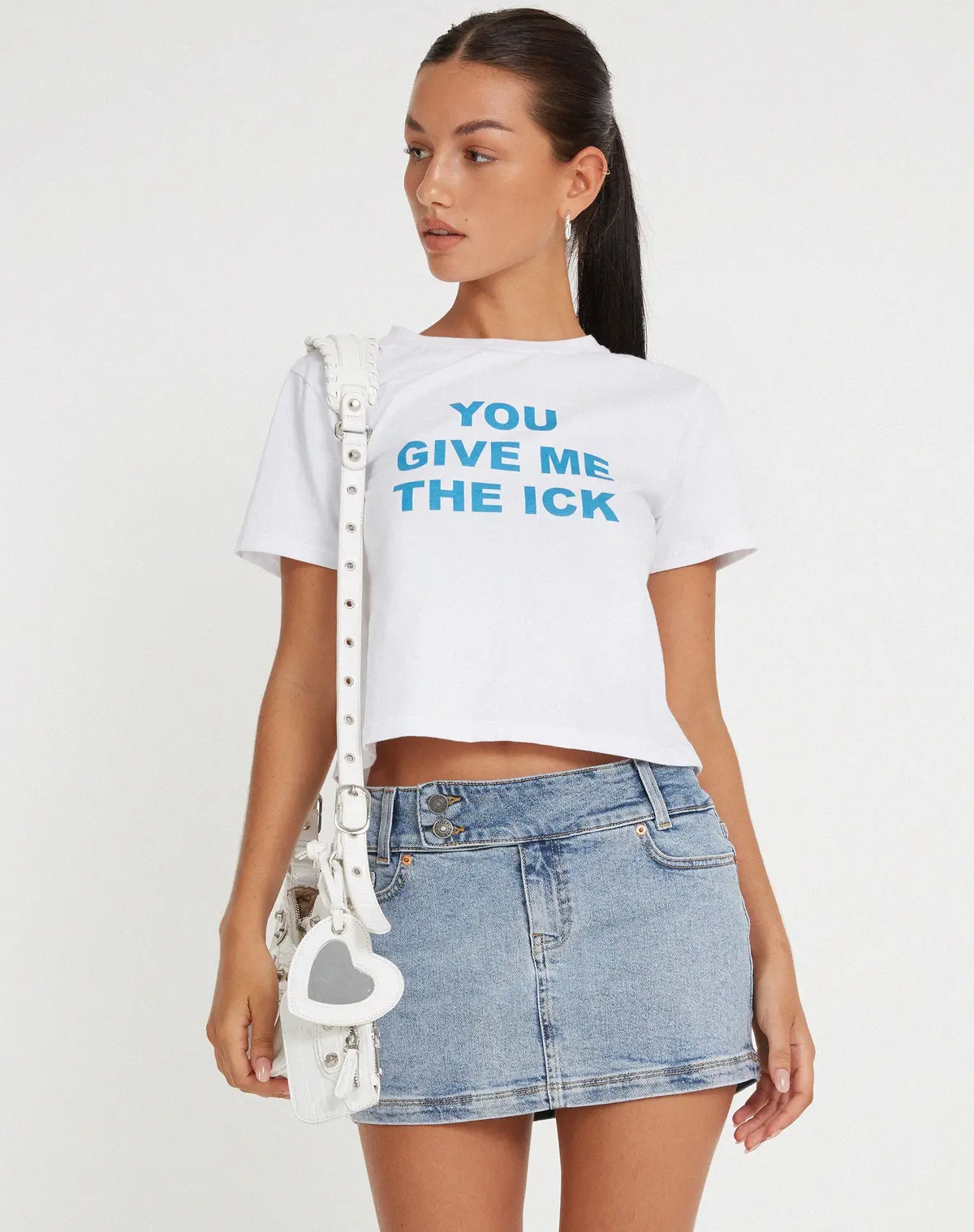 Shrunk Tee In White You Give Me The Ick 1