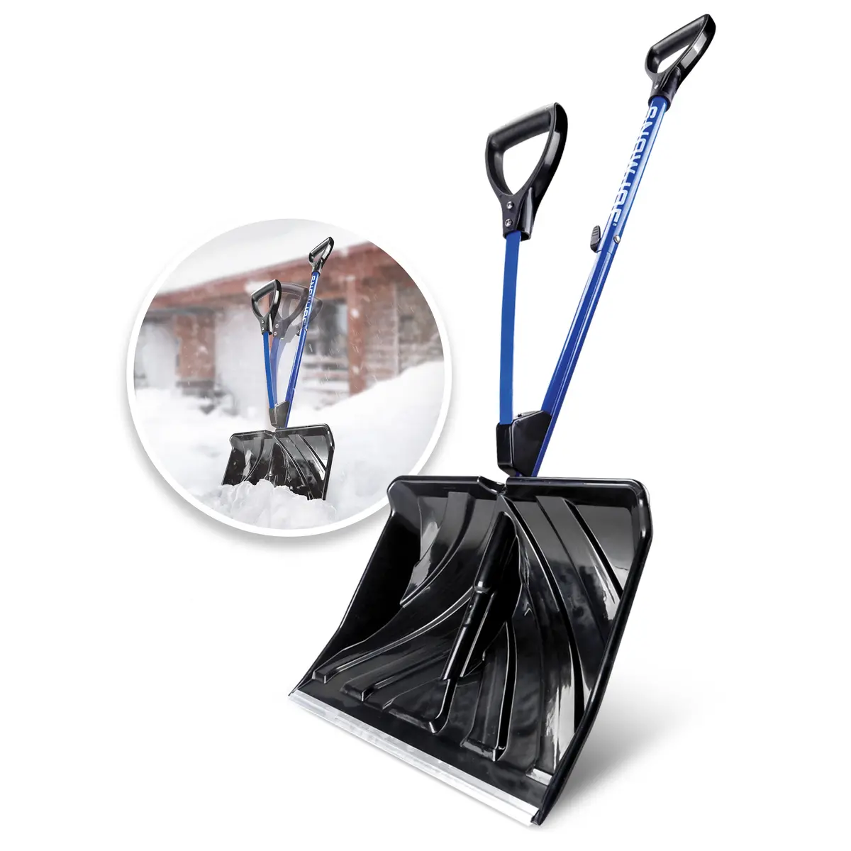 Snow Joe Sj-Shlv01 Shovelution Strain-Reducing Snow Shovel | 18-Inch | Spring Assisted Handle 1