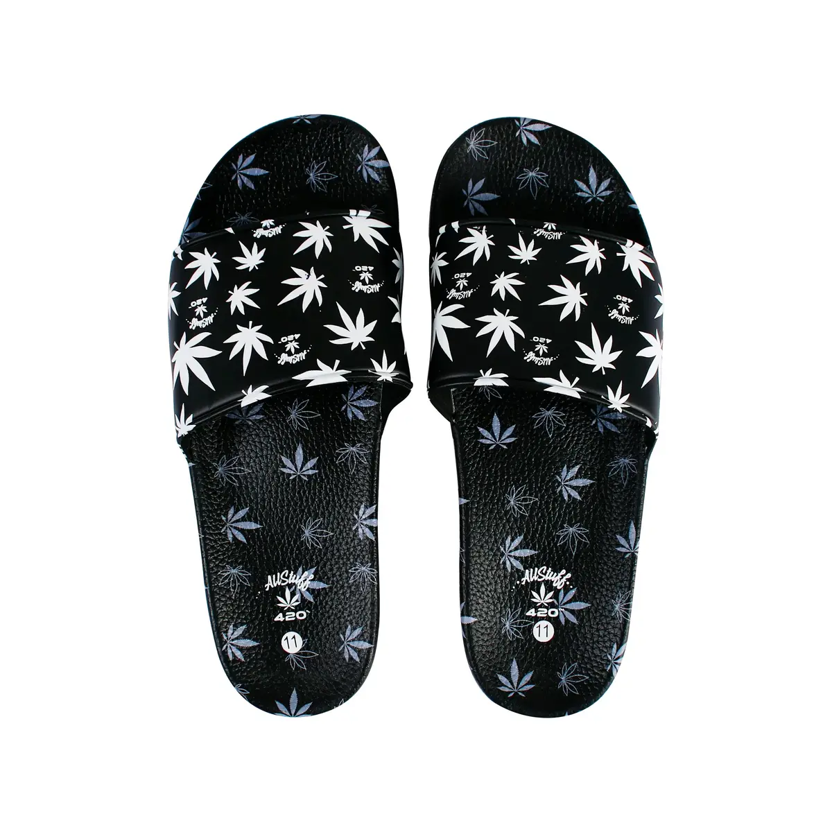 Himpy Slides - Mens Cookies And Cream Black Sandal - 1 Pair Per Pack 3