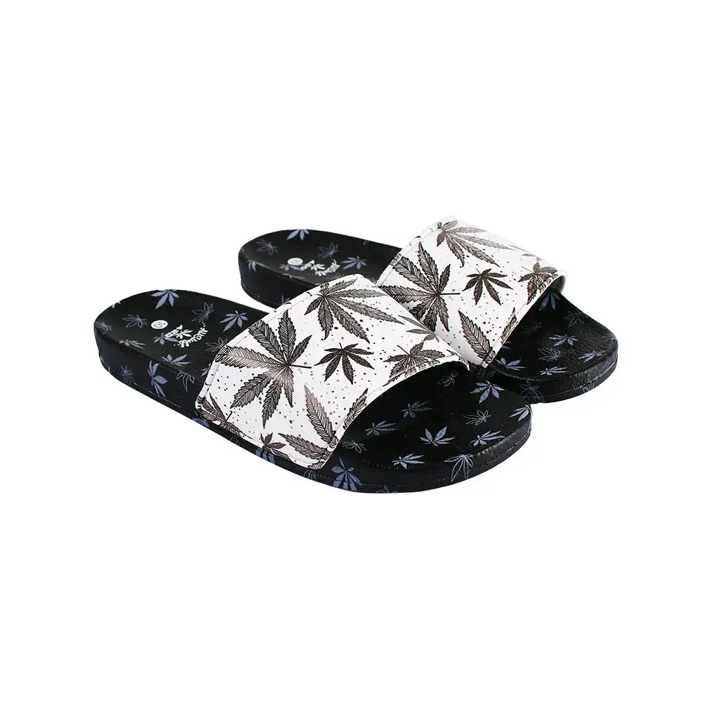 Himpy Slides - Mens White Buffalo Black Sandal - 1 Pair Per Pack 1