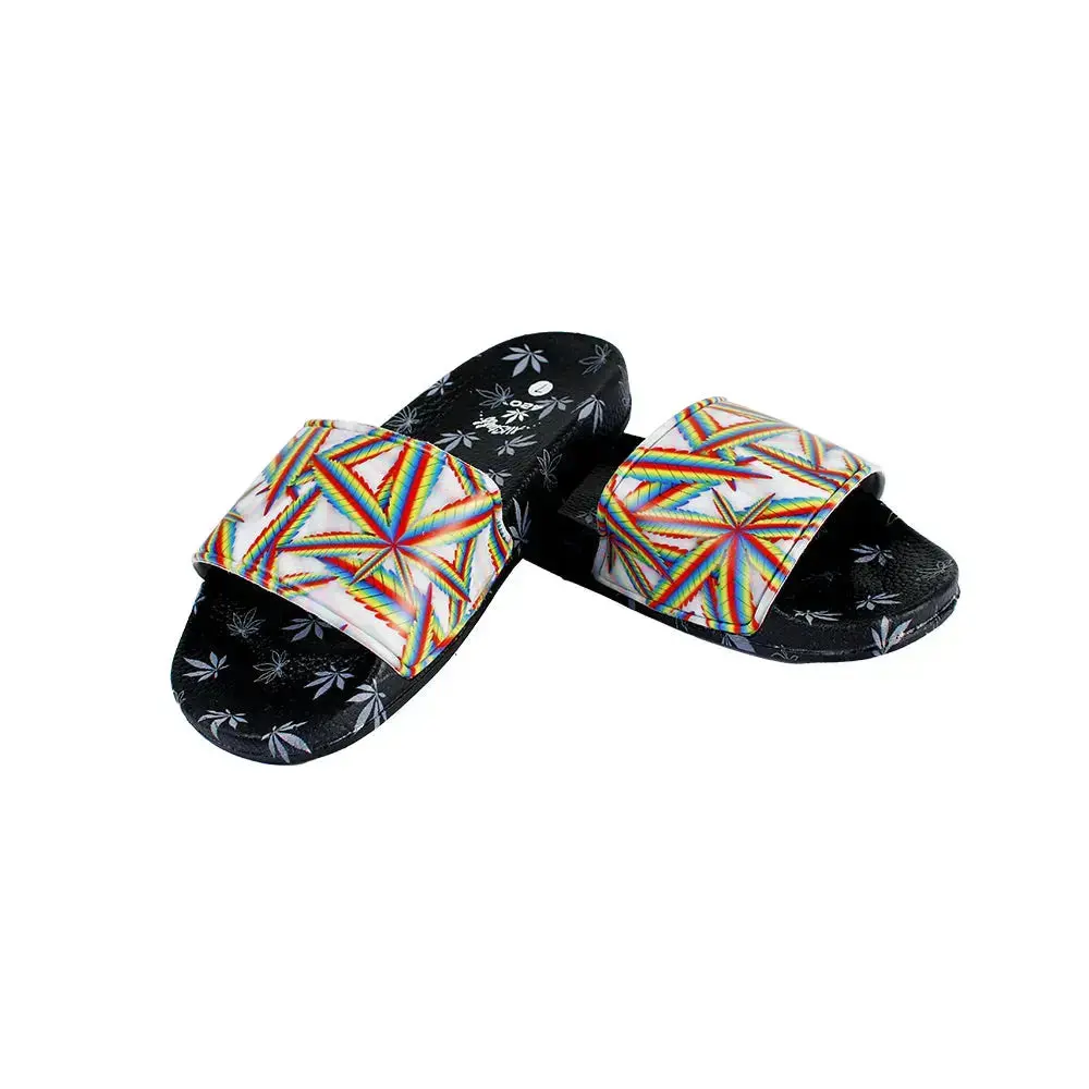 Himpy Slides - Mens Pineapple Express Black Sandal - 1 Pair Per Pack 1