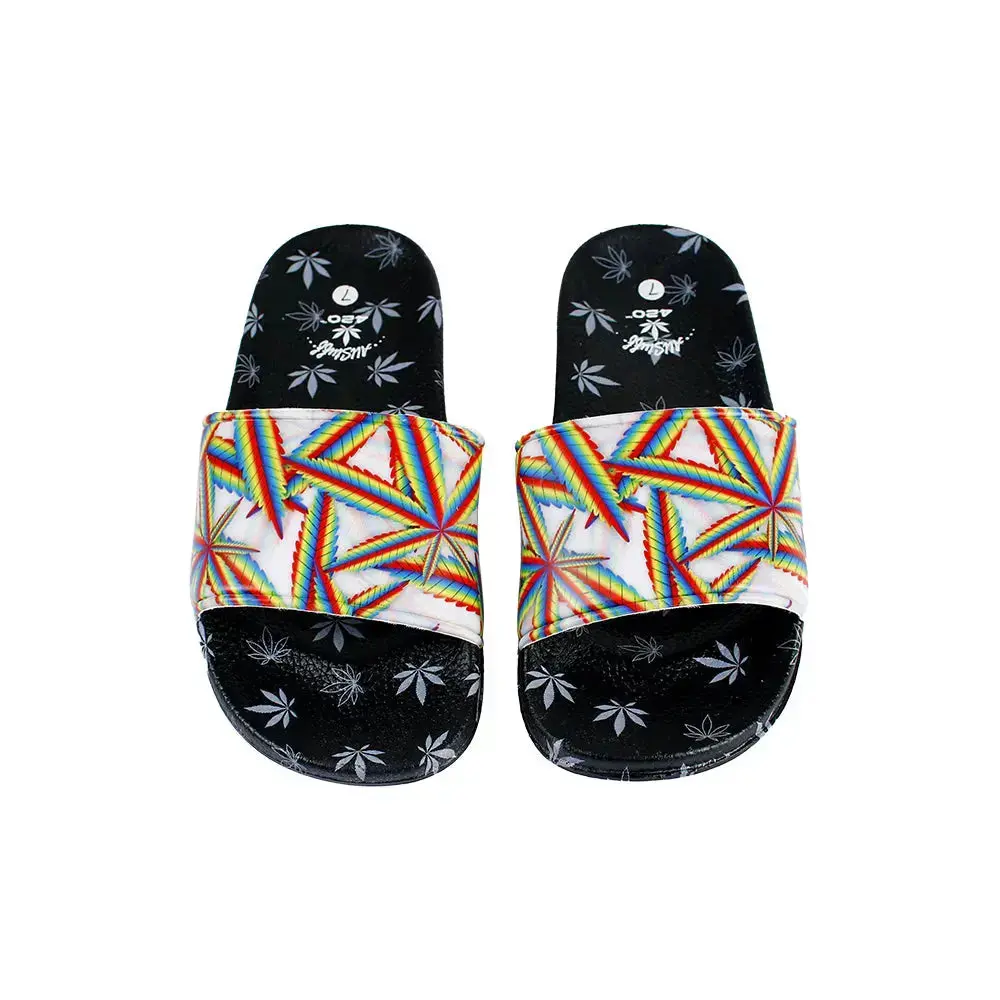 Himpy Slides - Mens Pineapple Express Black Sandal - 1 Pair Per Pack 4