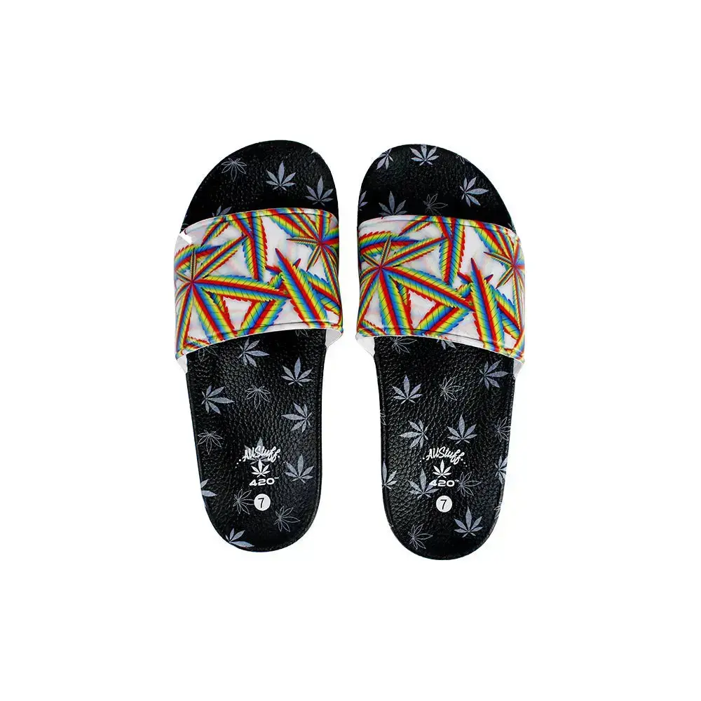 Himpy Slides - Mens Pineapple Express Black Sandal - 1 Pair Per Pack 3