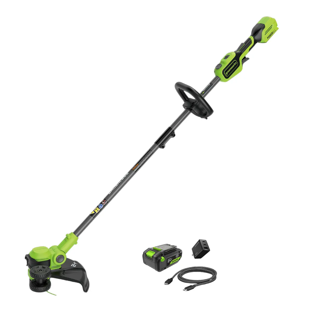 24V 13" Brushless String Trimmer, 4.0Ah 21700 Battery And 65W Type-C Charger With 3-Ft Cable Included 1