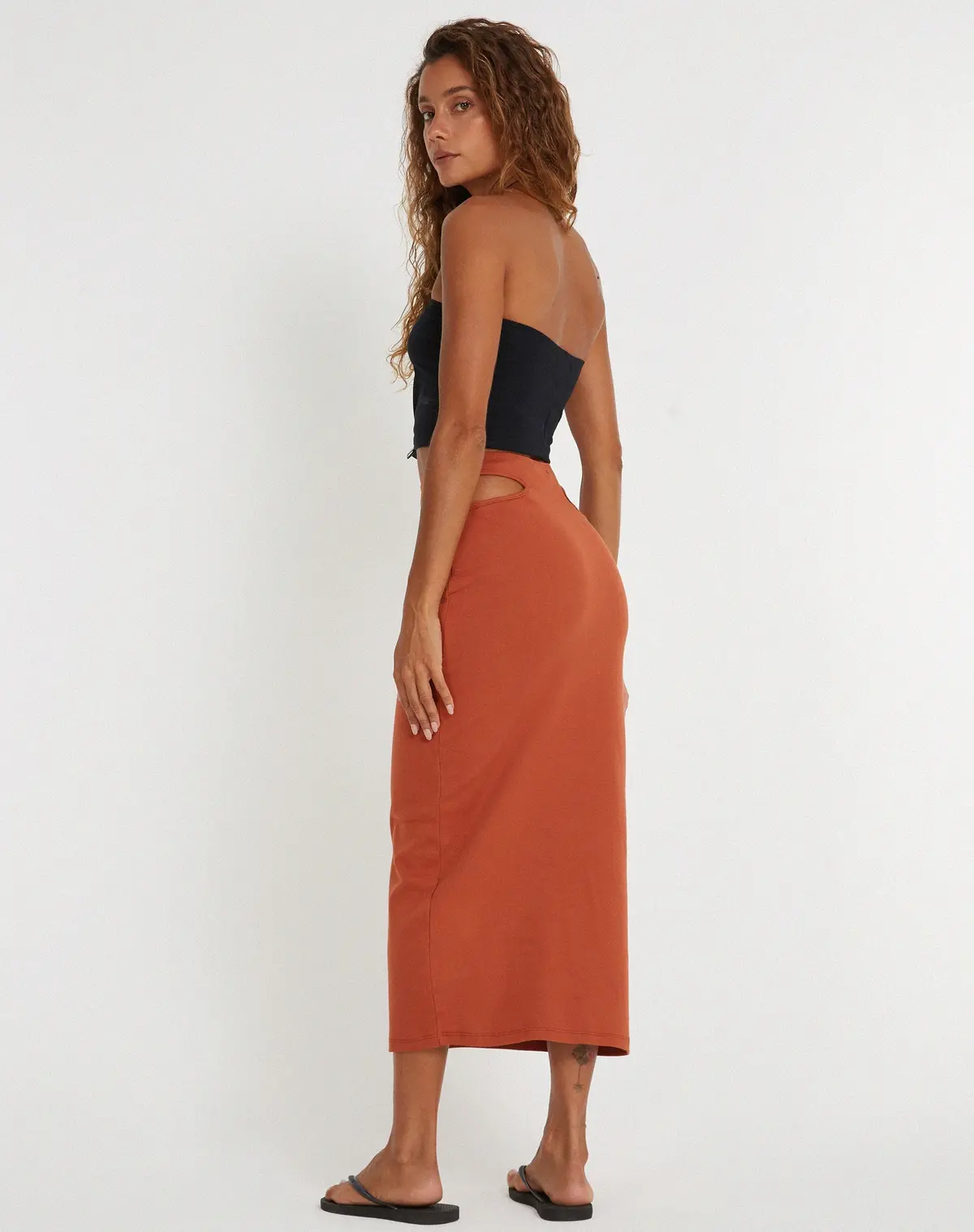 Steira Midi Skirt In Spice 4