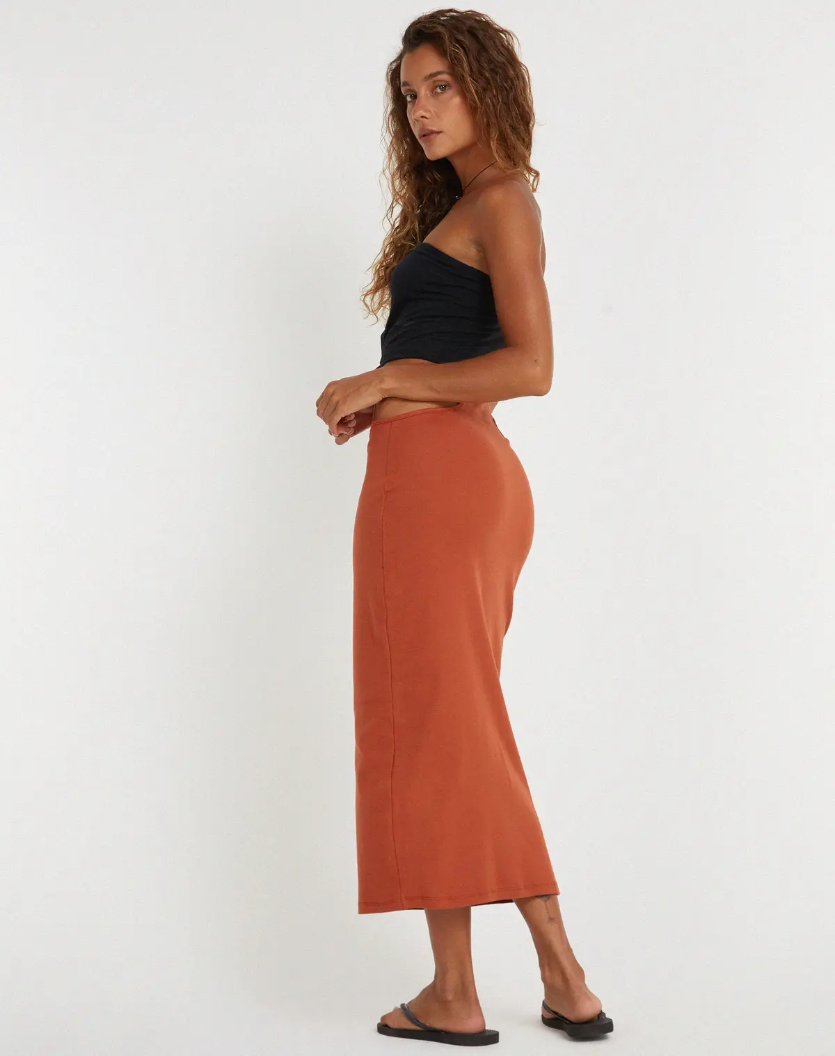 Steira Midi Skirt In Spice 2