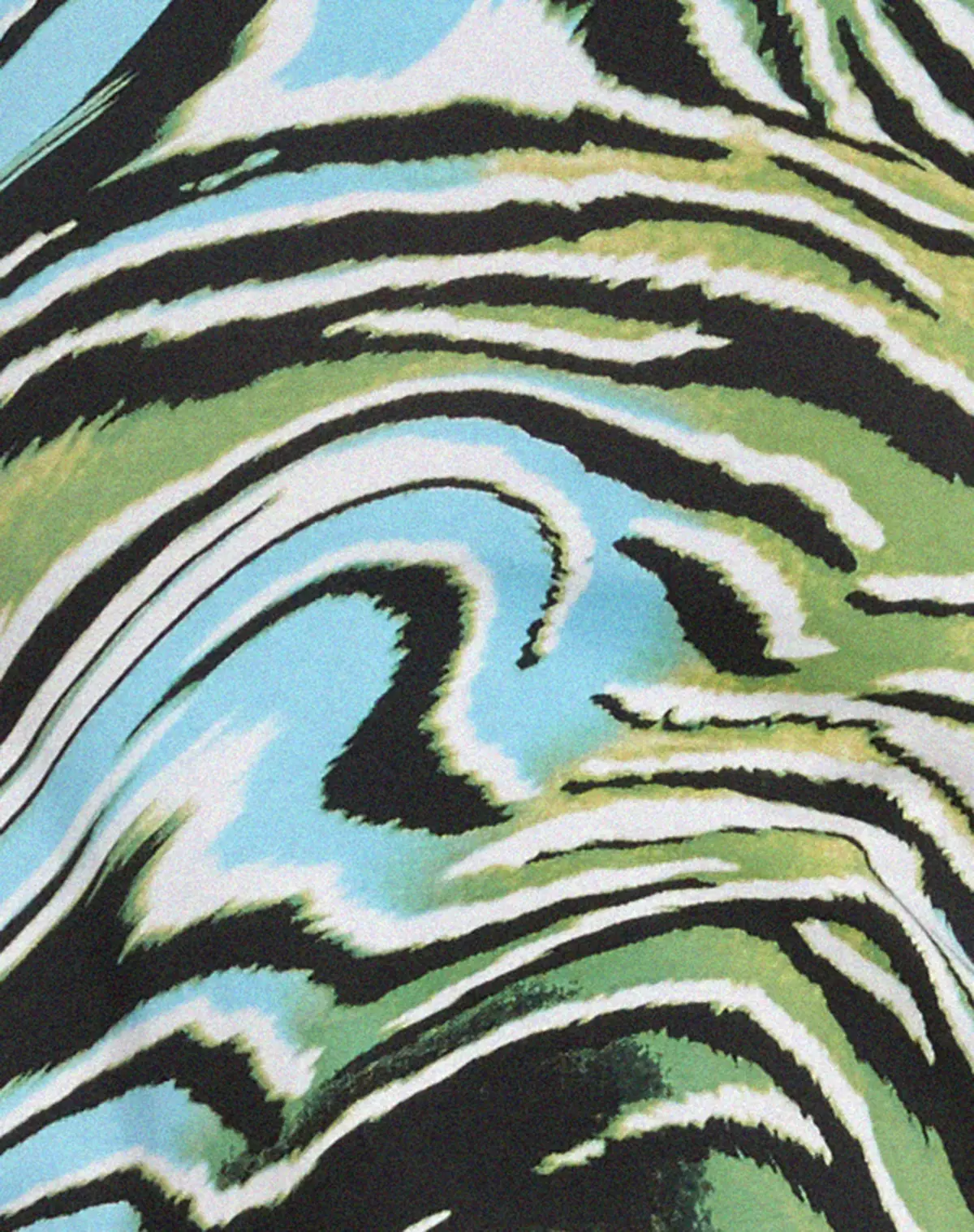 Surtie Crop Top In Warped Zebra Blue 7