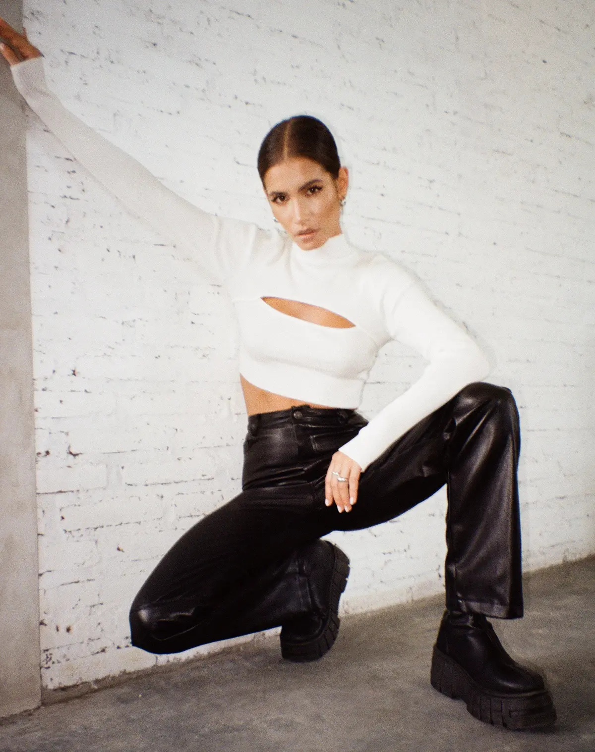 Tronis Crop Top In Rib Star White 1