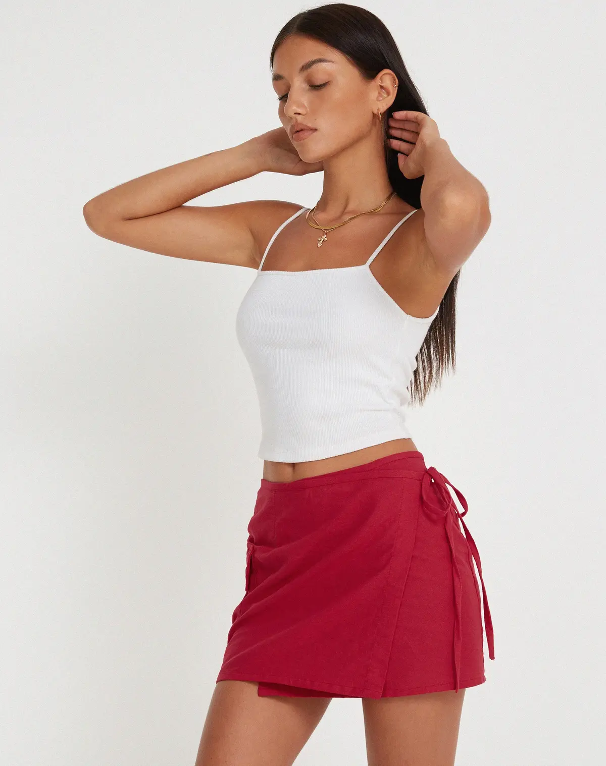 Valio Mini Skirt In Tango Red 1