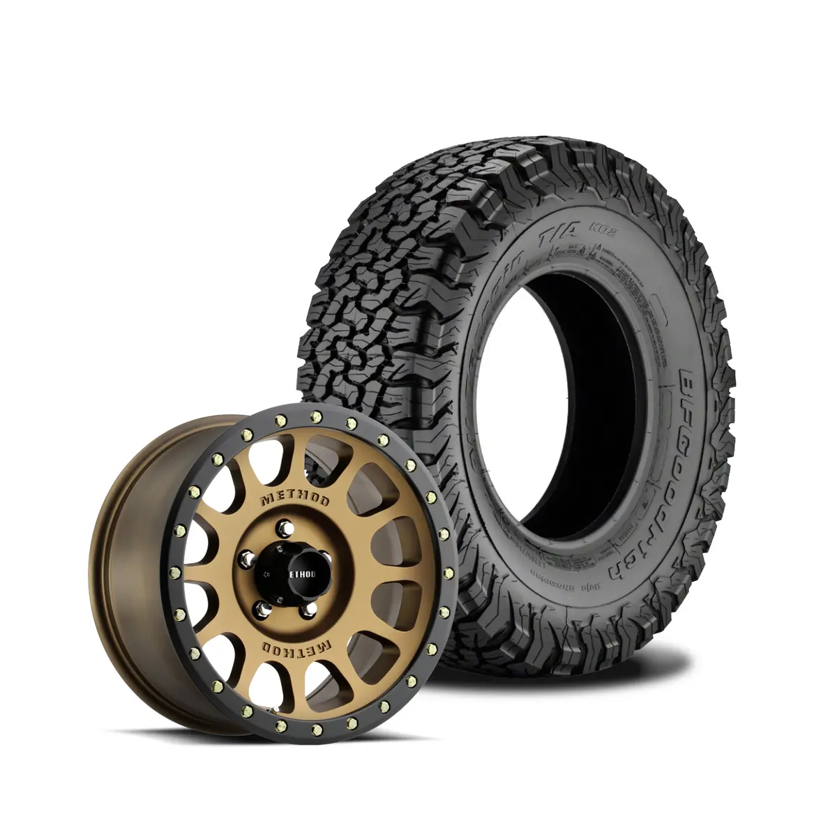 Method 305 17X8.5 Bronze 5X5 | Bfg 315/70R17 All Terrain Ko2 | Mounted & Balanced 1