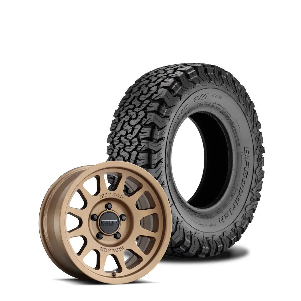 Method 703 17X8.5 Bronze 5X5 | Bfg Ko2 315/70R17 All Terrain Ko2 | Mounted & Balanced 1