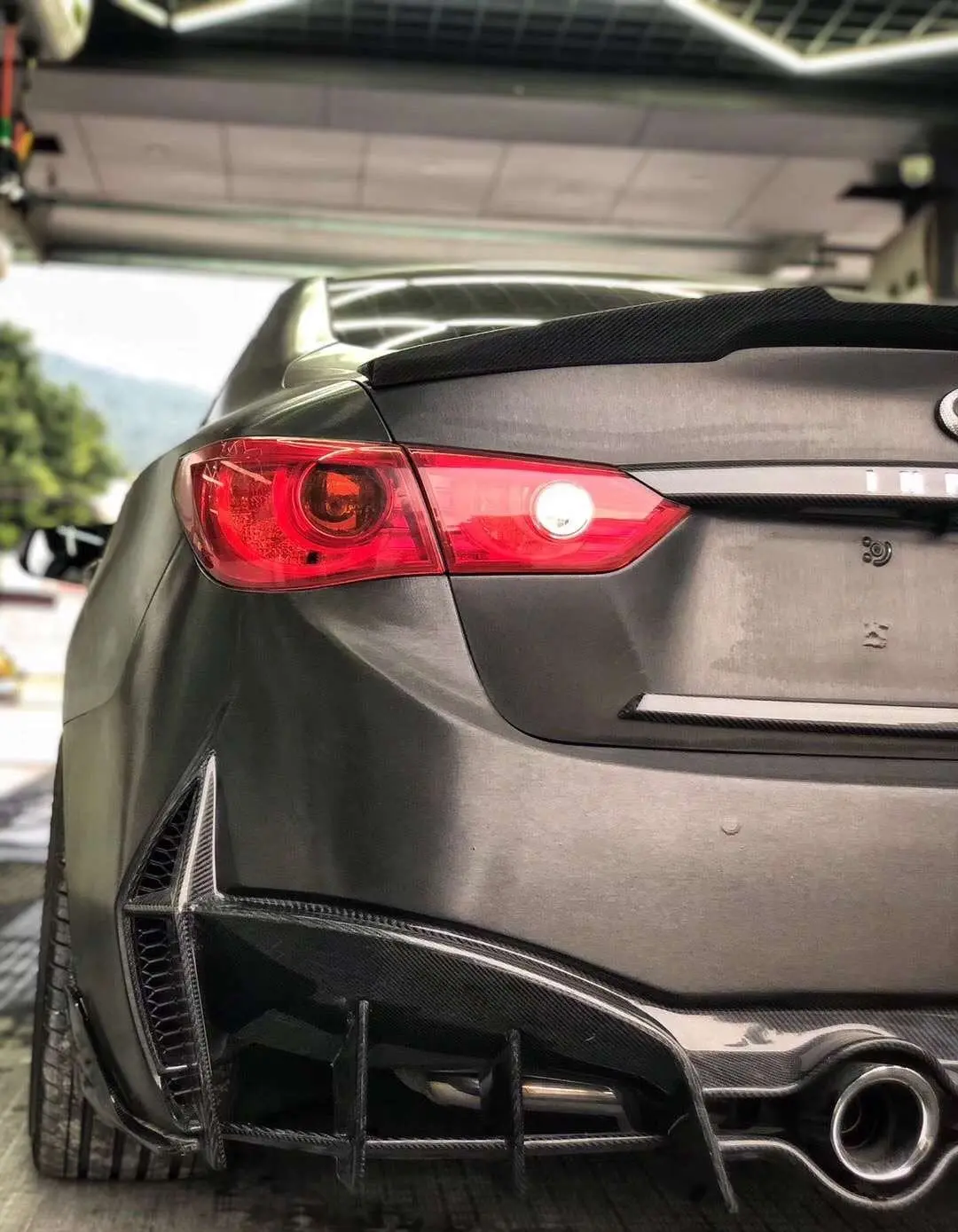 Cmst Carbon Fiber Rear Bumper & Diffuser For Infiniti Q50 To Project Black S Concept 2014-2022 1