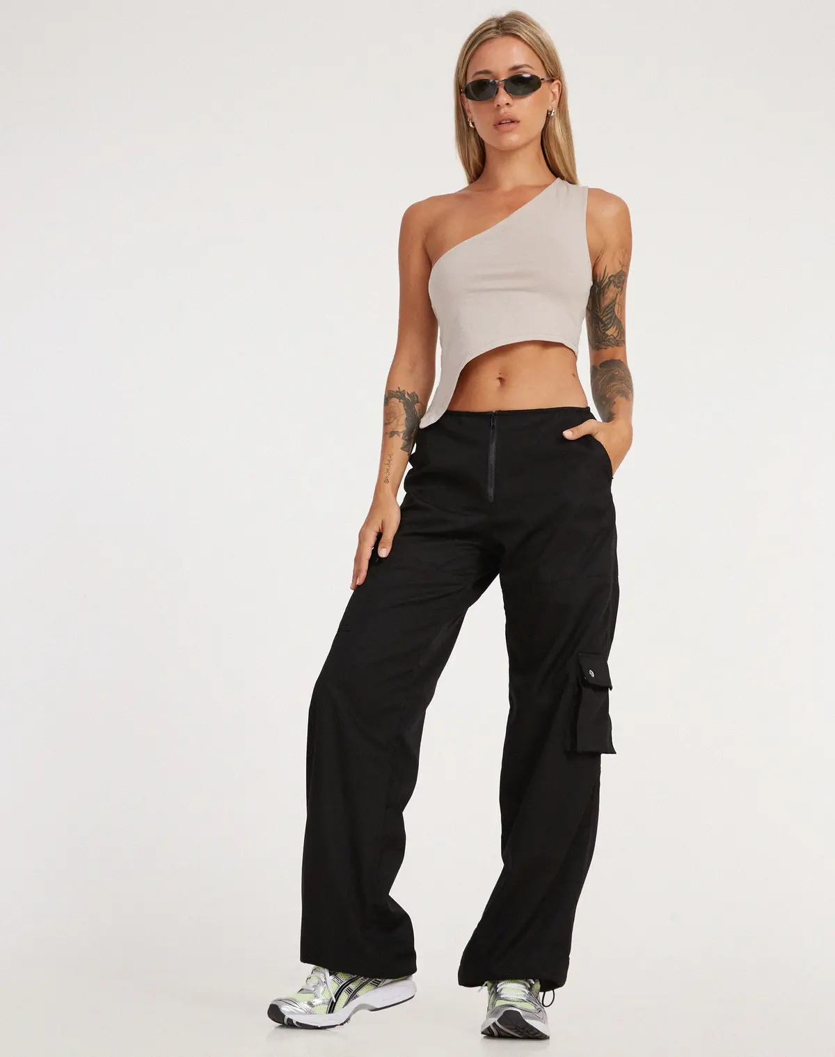 Xander Cargo Trouser In Cotton Drill Black 1
