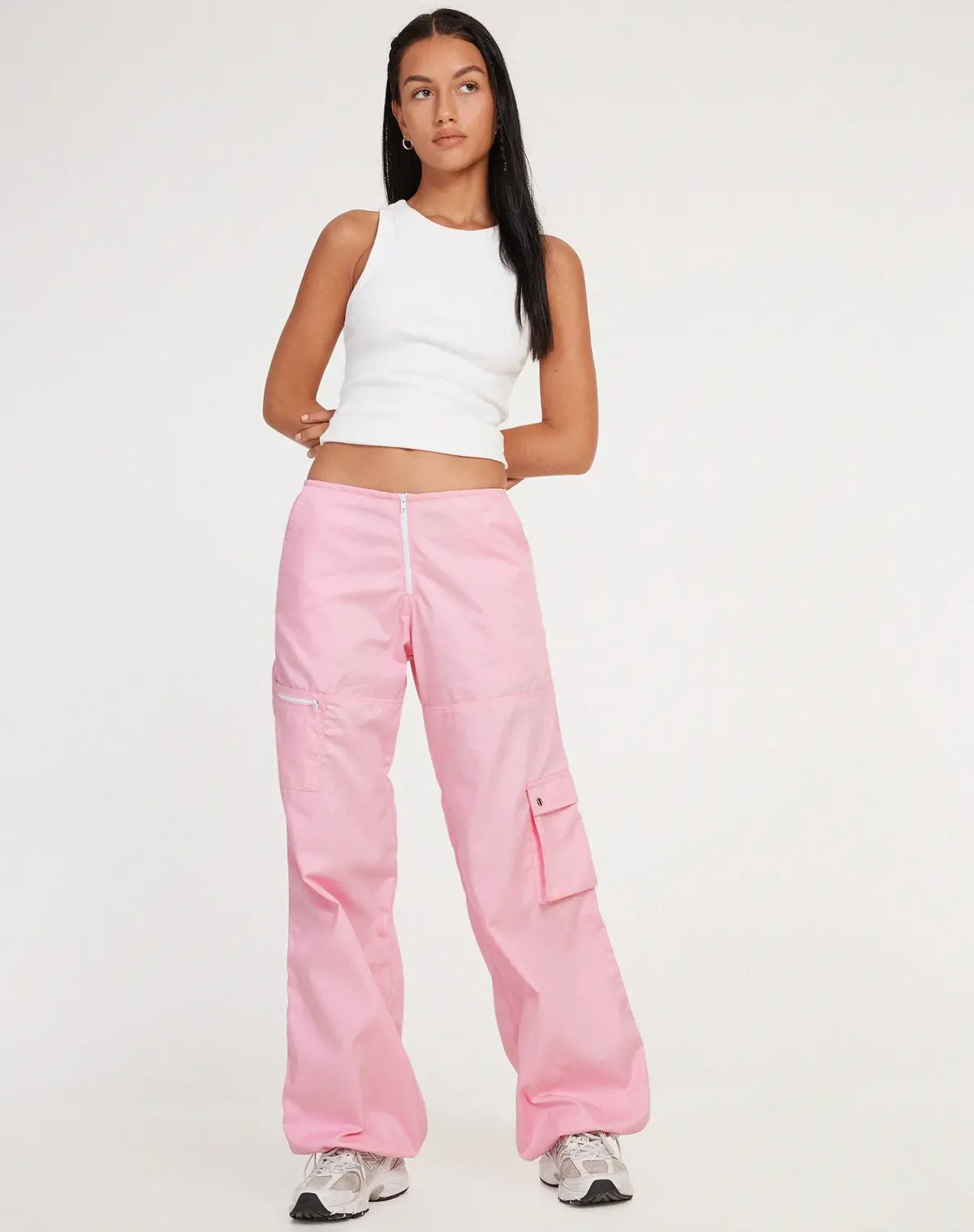 Xander Cargo Trouser In Cotton Drill Blush Pink 1