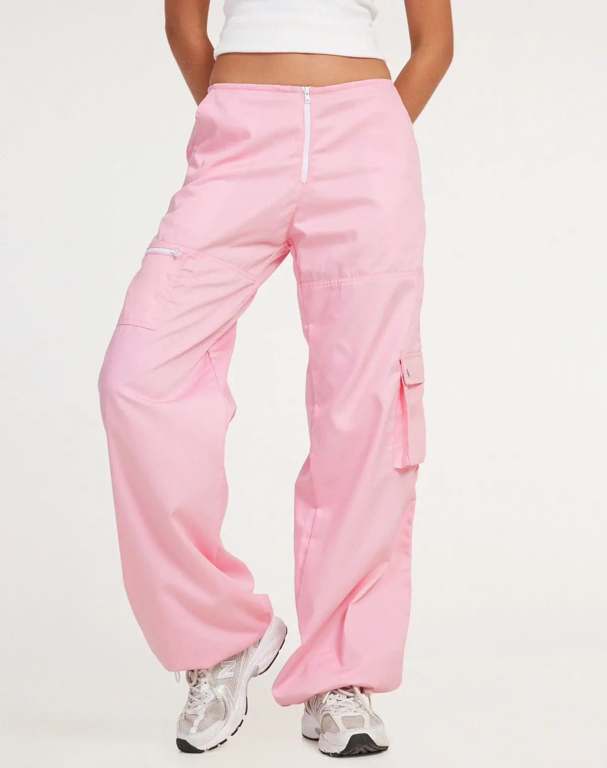 Xander Cargo Trouser In Cotton Drill Blush Pink 2
