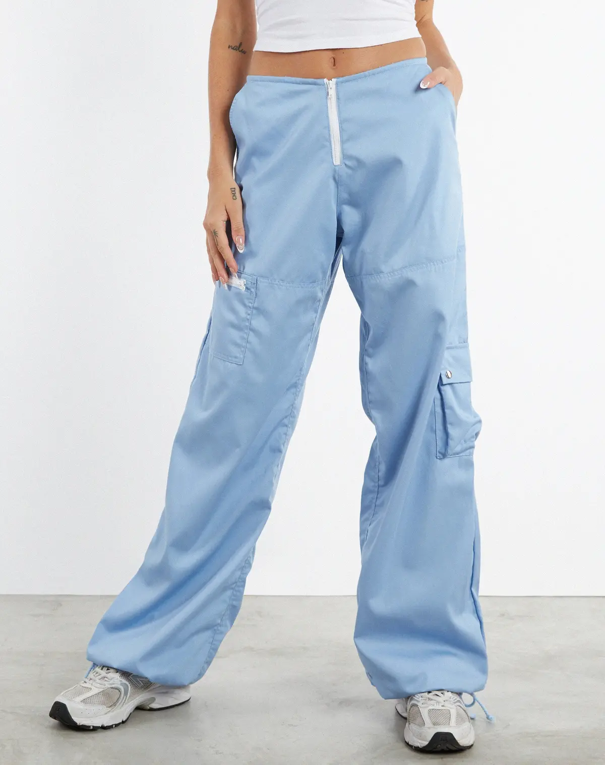 Xander Cargo Trouser In Cotton Drill Blue 1
