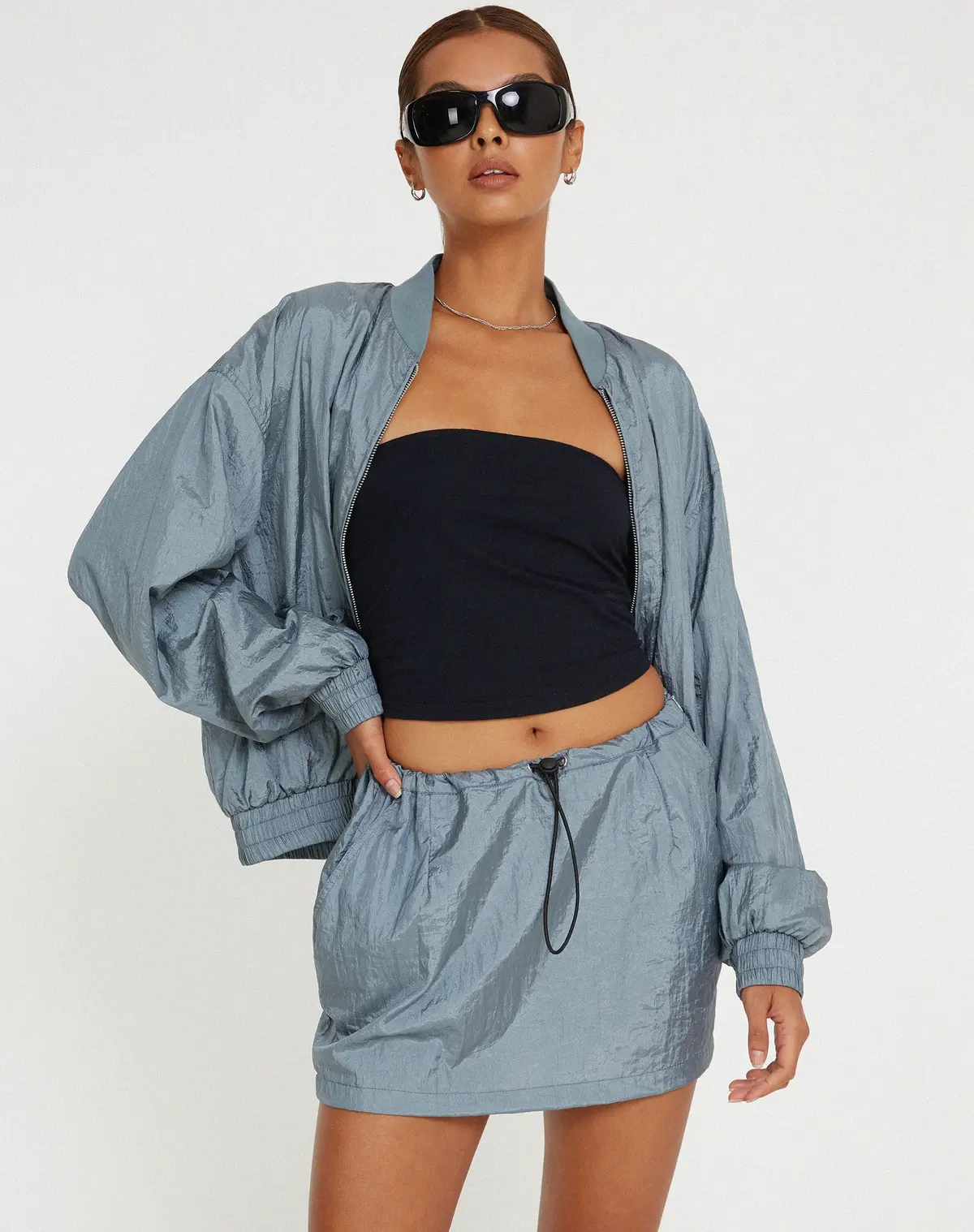 Yuu Shell Jacket In Silver 2